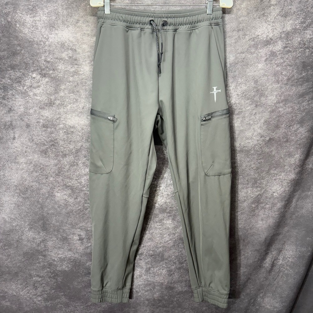 Three Nails Apex Jogger Pants Mens Size M Zip Cargo Pockets Performance